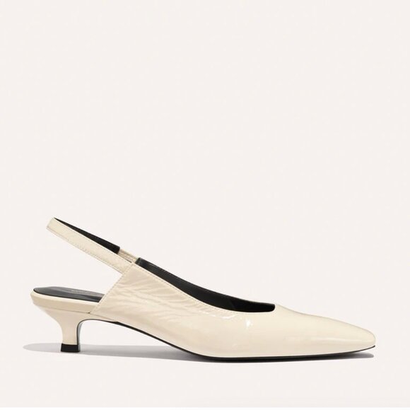 BRAND NEW Margaux The Sofia Sling - Ecru Crinkle Patent (39) - Picture 6 of 14